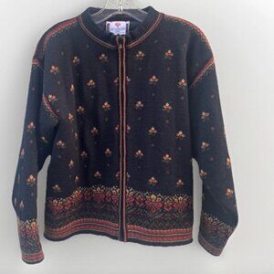 Vintage Dale of Norway 2002 Salt Lake City Olympics Women's M Zip Wool Sweater